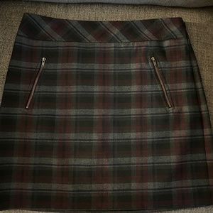 Loft Zipper Pocket A-Line Skirt size 8
